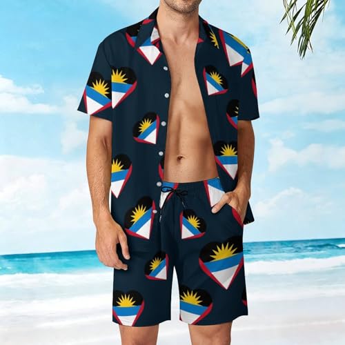 Camisa de botones y pantalones cortos para evitar el calor con este conjunto de 2 piezas 4