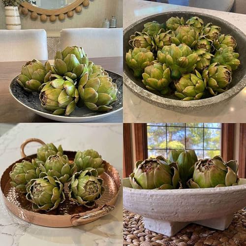 Artichauts artificiels lot de 12, légumes factices pour décoration de table mariage et fête