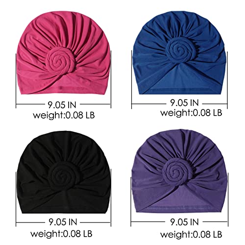 Image of KYNARI Turban Head Wraps for Women, Pretied Stretch Bonnet Hair Wrap