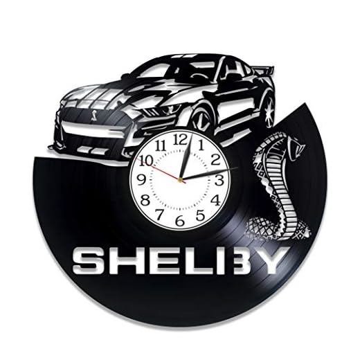 Shelby Birthday Gift Idea Muscle Car Original Home Decor Car Vinyl Clock 12 Inch for Man and Woman
