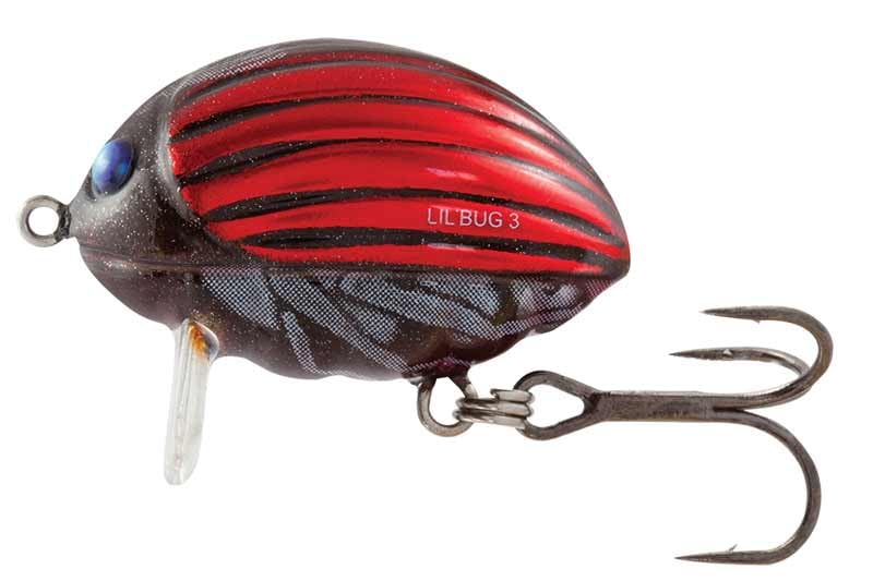 Salmo Lil Bug Floating 3cm 4.3g Bloody Bug, Surface Lure, Replicates Natural Prey, Chub, Perch, Pike, Asp, Trout, Code QBG012.