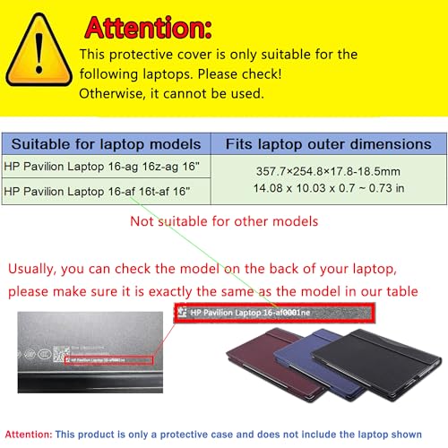 Funda para Laptop 16 pulgadas HP Pavilion Cover PU Cuero miniatura 2