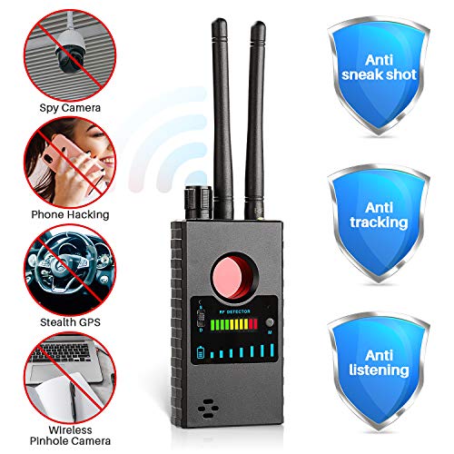 Detector de cámara Oculta antiespía, Detector de Señal Anti-Espía Detector de señal GPS Detector de Señal Espía Inalámbrica Detector de RF Buscador de Dispositivos gsm CDMA