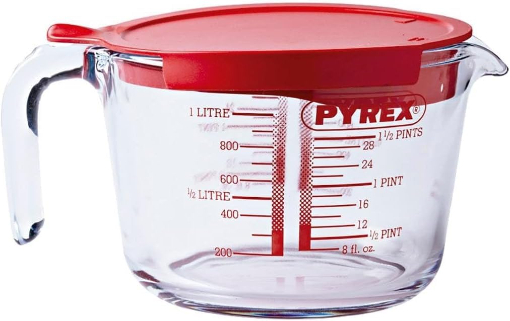 Classic Prepware Measure Jug with lid 1L, Transparent