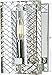 Maxim 38011BCPN Suave Crystal Wall Sconce, 1-Light 60 Watt, 9"H x 6"W, Polished Nickel