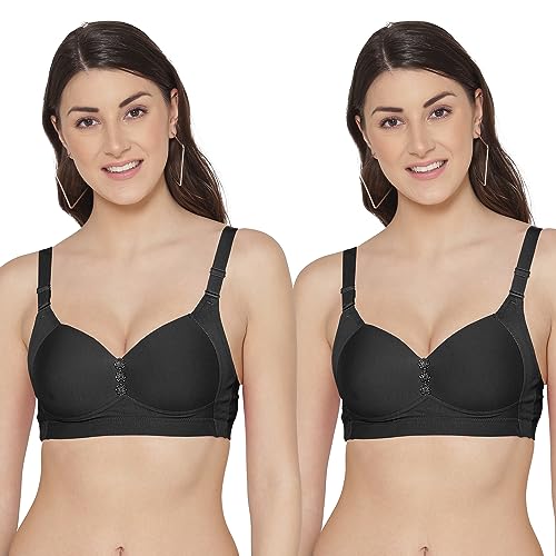 Image of Tweens Lite Wite - Minimiser Medium Padded Cotton Lycra Bra (Plus Size) - Triple Hook - Full Coverage - Wirefree - Seamless T-Shirt Bra