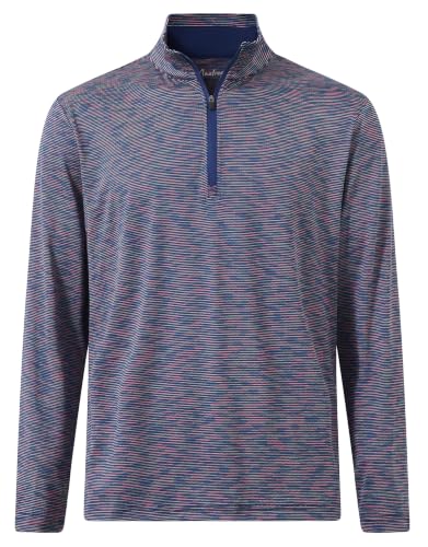 Quarter Zip Pullover Men Dry Fit Stripe Midlayer Golf Sweatshirts for Men