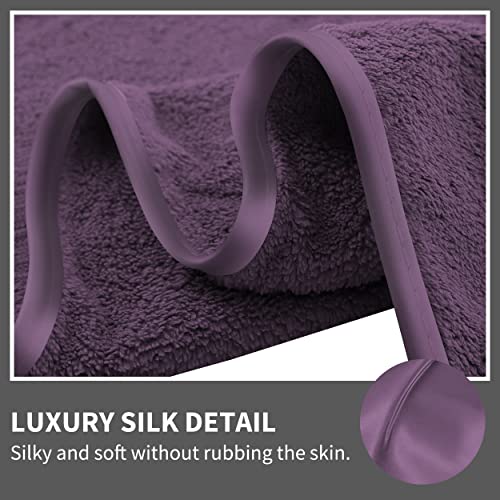 Cosy Family Microfiber 8-Piece Towel Set, 2 Bath Towels, 2 Hand Towels, And 4 Wash Cloths, Ultra Soft Highly Absorbent Towels For Bathroom, Gym, Hotel, Beach And Spa (Grape Purple) #TOP4