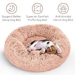 Donut Dog Bed - Premium Comfort for Anxiety Relief - Fluffy & Calming Design with Ultra-Plush Support | Cozy Round Dog Bed with Super Soft Circle Style (Size S Pink) - Image 2
