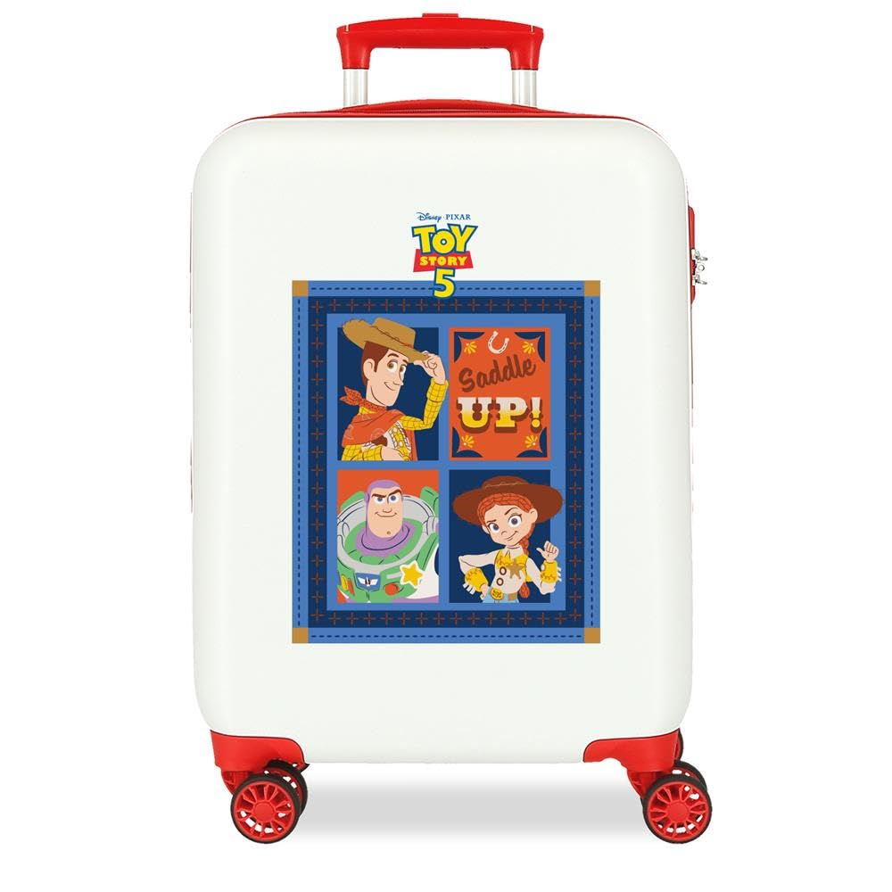 Joumma Disney Toy Story Walizka kabinowa biała 38 x 55 x 20 cm sztywne zapięcie szyfrowe z boku ABS 34L 2,6 kg 4 podwójne koła bagaż podręczny