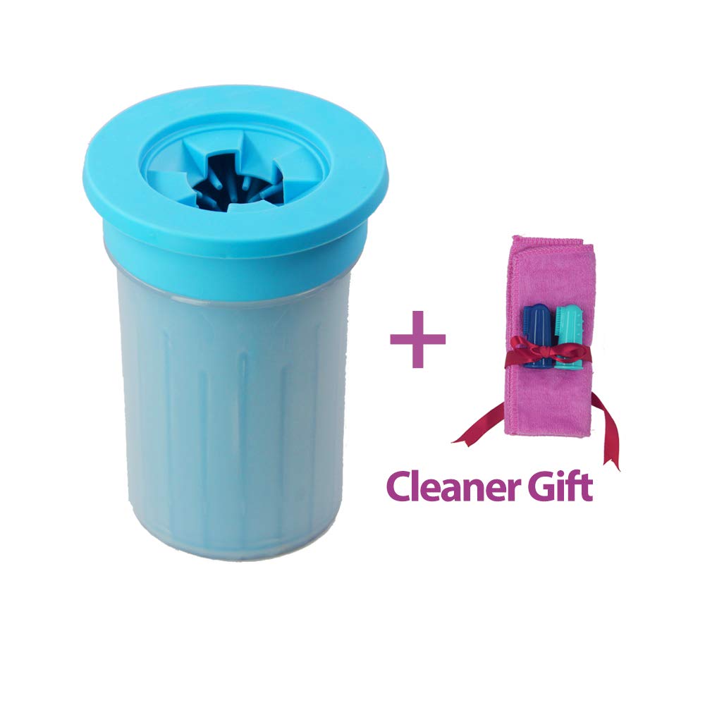 Nobelix Portable Handy Dog Paw Cleaner Cup + Towel + Toothbrush New Generation Anti-Overflow Foot Washer Soft Silicone Comfortable…