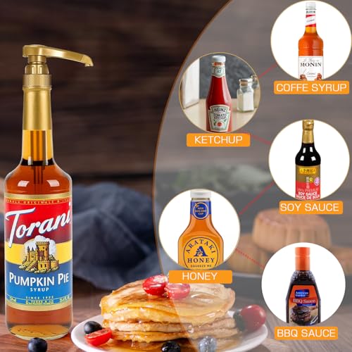 3pack coffee syrup pump compatible with toran i davinci jordans skinny syrups - toran i syrup pump dispenser fits 254 oz750ml bottles for coffee flavoring syrups teas snow cones smoothies