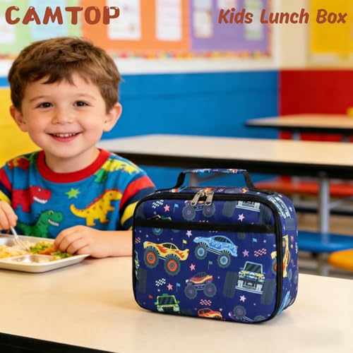 Image of CAMTOP Lunch Box Kids Boys Insulated Lunch Cooler Bag Reusable Lunch Tote Kit for School Travel