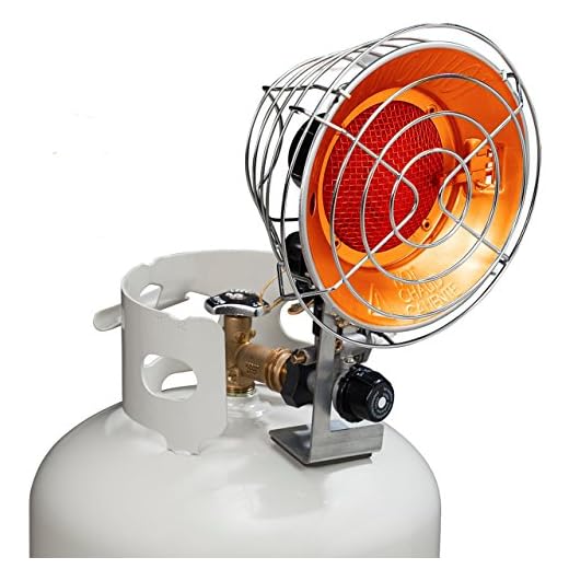 Avenger FBDTP15 Infra-Red Tank Top Outdoor Heater for Use with Propane Gas Tanks for Camping, Patios, and More, Single Burner, 15,000 BTU, Silver