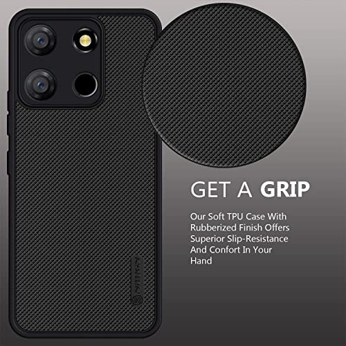 ZARALA Super Frosted Shield Pro Back Silicone Soft Mobile Case Compatible with Itel A60 Dotted Slim-Fit Design TPU Shockproof Cover - Image 2