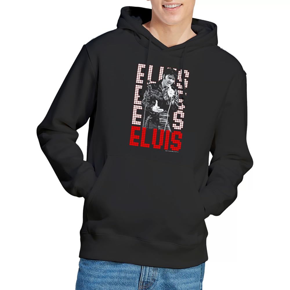 Elvis Presley Men's 1968 Hoodie Black - S