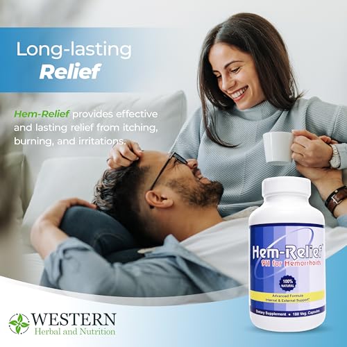 Western-Herbal-Nutrition-911-Natural-Hemorrhoid-Pills-Eases-Itching-Burning-Discomfort-Effective-Hemorrhoid-Treatment-and-Capsules-Hemorrhoid-Shrinking-Treatment-180-Veg-Cap
