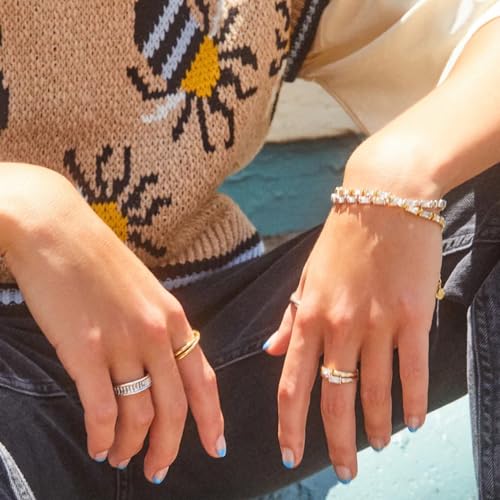 Kendra Scott Juliette Band Ring in White Crystal, Fashion Jewelry for Women3