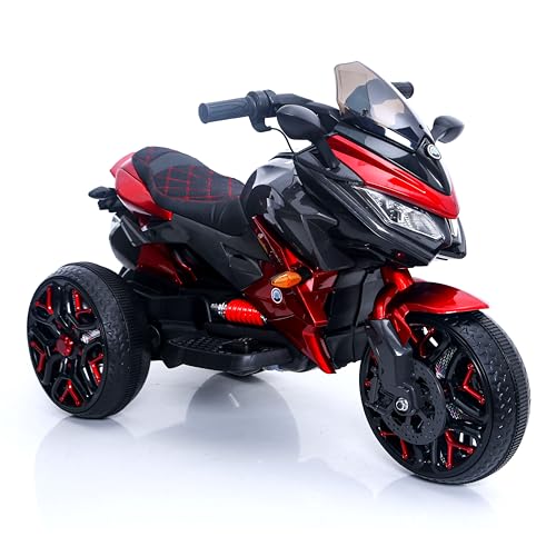 12V Electric Kids Motorcycle Red with Lighting Wheels