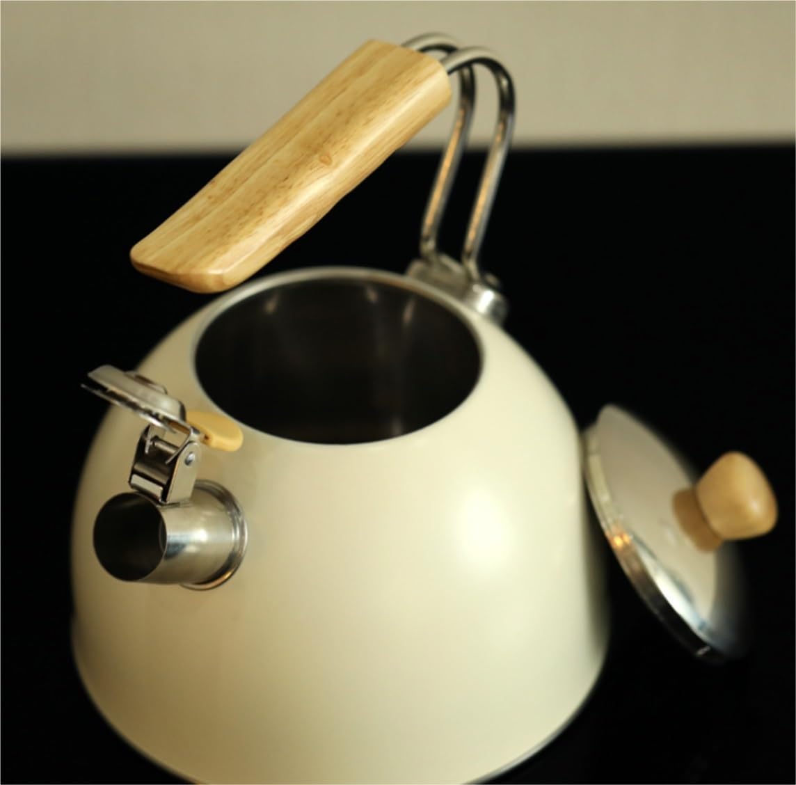 Tetera para Estufa Tetera con Silbido, Teteras para Estufa, De Viaje, Acero Inoxidable Hervidor(A)