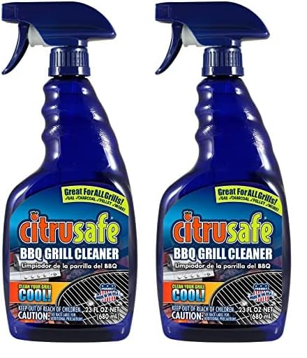 Citrusafe Grill Cleaning Spray - BBQ Grid and Grill Grate Cleanser (23oz) (Pack of 4)