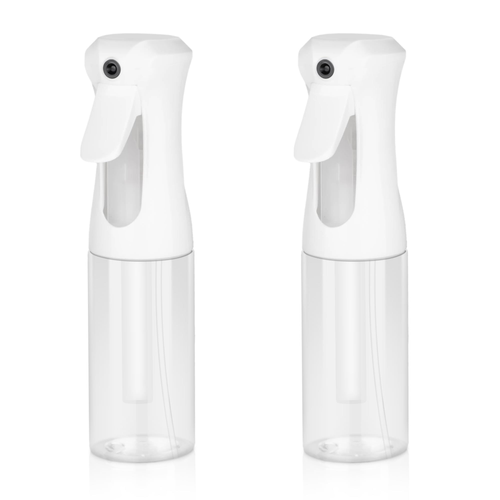 HPPFFY Continuous Spray Bottle for Hair, 2Pack White 6.8oz Mister Spray Bottle, Hair Spray Bottles for Hairstyling, Cleaning, Plants, Pets, Salons &