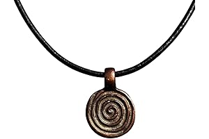 Greek Spiral Vintage Patina Necklace: Adorn Yourself with Ancient Grecian Charm