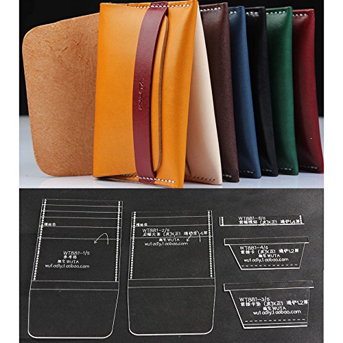 BAENRCY Card Holder Acrylic Template Leather Pattern Acrylic Leather Pattern Leather Templates for Card Bag