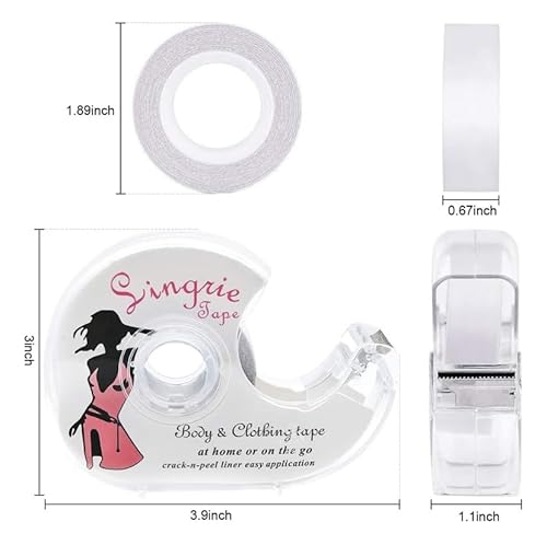 image for Generic Double-Sided Fashion Body Tape, 2 Rolls with Dispenser, 32 ft 