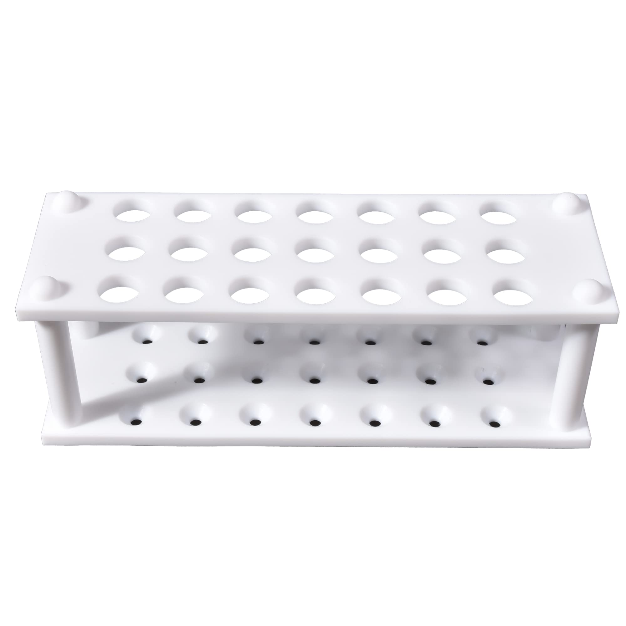 Labsales,Estante de PTFE sólido para tubos de centrífuga y tubos de ensayo, varios tamaños y tamaños de tubo disponibles, paquete de 1 (21 tubos – 13 mm de diámetro)