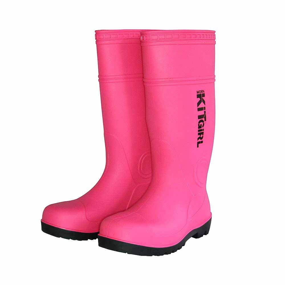 Workkitgirl Pink Safety Wellingtons