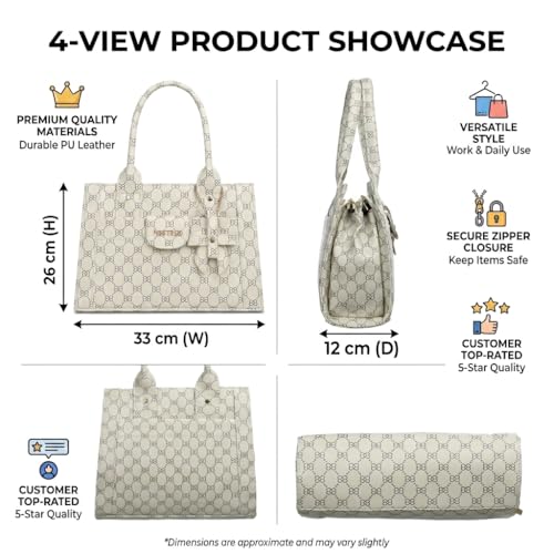 Image of Fostelo Women's Ocean Side Satchel Tote Handbag for Women | Ladies Purse | Stylish Shoulder Bag | Gift For Women