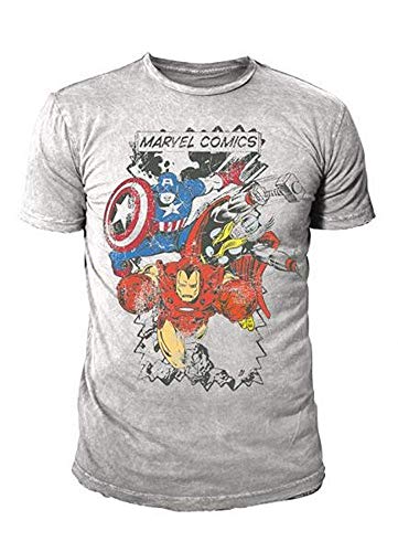 The Studio Deluxe - Camiseta - Básico - Cuello redondo - para hombre gris claro Small