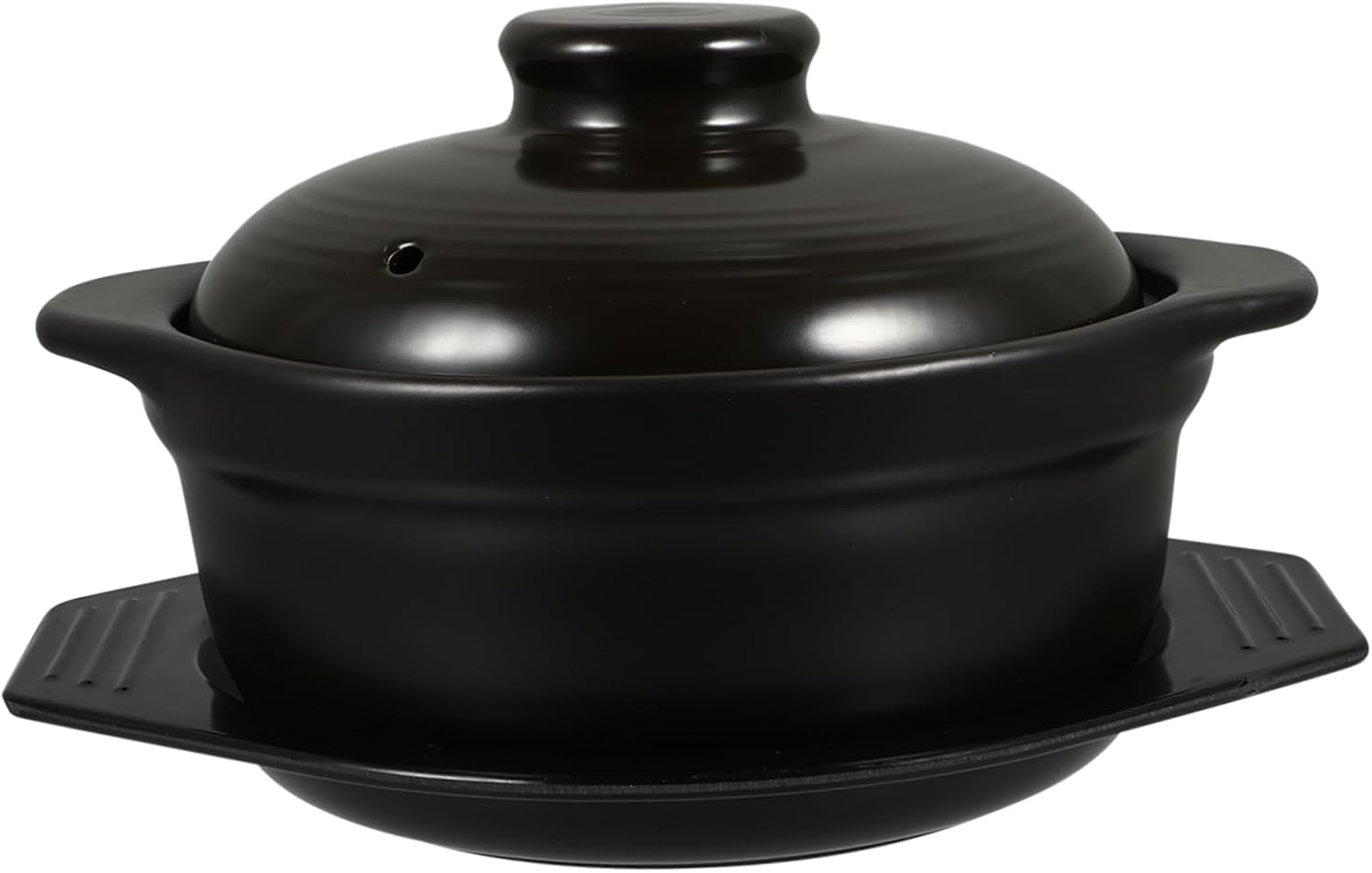 Cabilock Ceramic Pot with Vent Glazed Casserole Stew Saucepan Kitchen Cookware for Rice Cooking and Soup Preparation