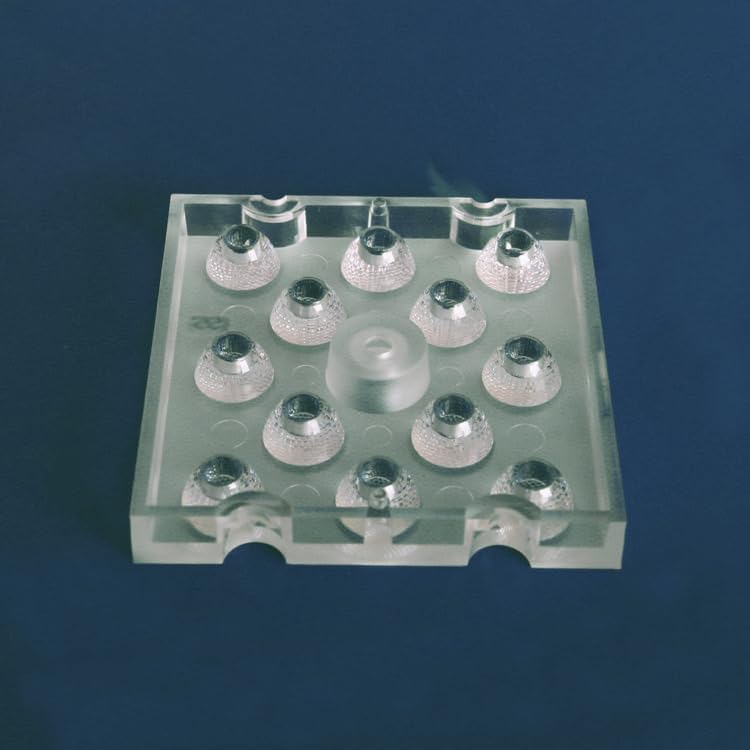 Southst 50x50 Mm 55 Degree 3030 2835 12 In 1 Square Optical Projector LED LENS (Degree: 55 Degree/Color: Clear/Diameter: 50x50 Mm/Thickness: 7.1mm)