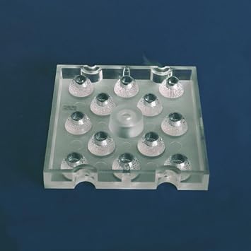 Southst 50x50 Mm 55 Degree 3030 2835 12 In 1 Square Optical Projector LED LENS Degree 55 Degree/Color Clear/Diameter 50x50 Mm/Thickness 7.1mm