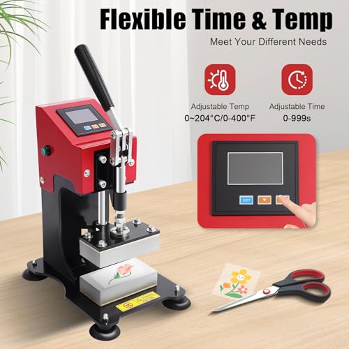 Heat Press Machine 700W con pantalla LCD y temperatura ajustable miniatura 2