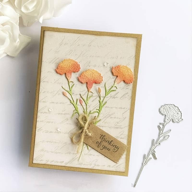 Carnation Versatile Metal Cutting Die for Scrapbooking - Durable, Cut Stencils for DIY Scrapbook Photo Album Decorative Paper Card, Card Making Supplies, Embossing, Stencils & Crafting Die Cut