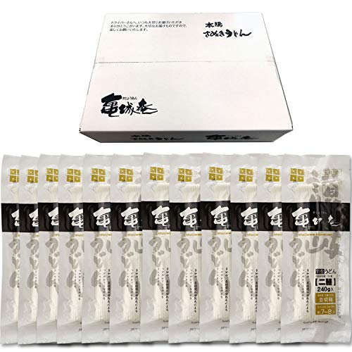 さぬきうどんの亀城庵 お徳用セット(240g×12袋) 並切麺 半生