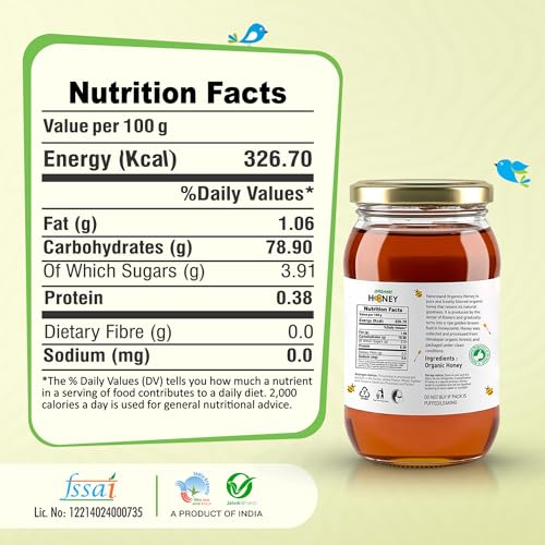 Image of Natureland Organics Honey 500 Gm - Pure - Natural - Organic Honey