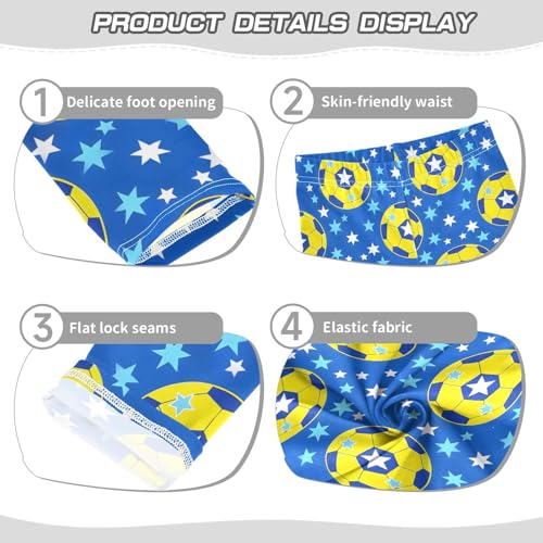 Yellow Football Star Girls Leggings Soft Stretch Workout Yoga Dance Pants for Kids Casual Tights3