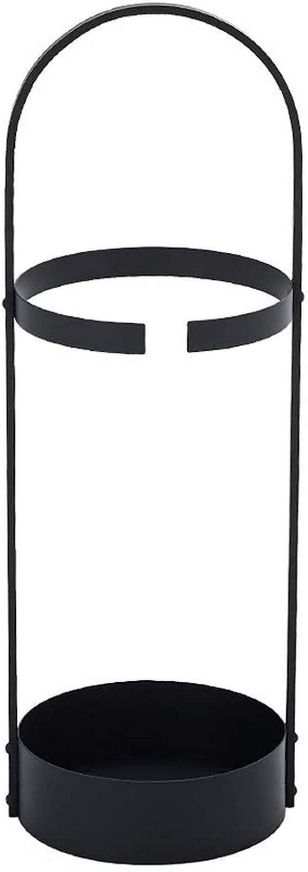 Porte-parapluie d'art en métal noir de style minimaliste