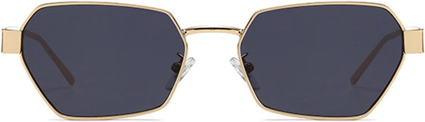 willochra Fashion Irregular Sunglasses Women Men Retro Metal Square Sun Glasses Female Male Popular orange Eyewear