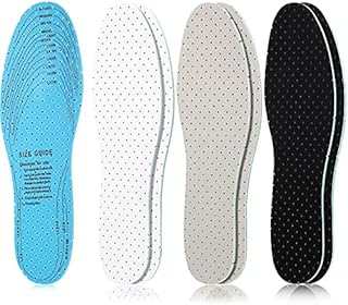 3 Pairs Breathable Shoe Insoles Inserts Ultra-Soft Cushioning Walking Comfort Insoles Double-Layer Latex Foam Perforated Insoles Replacement Insoles for Men 7-11 Woman 2-8 (White, Black, Grey)