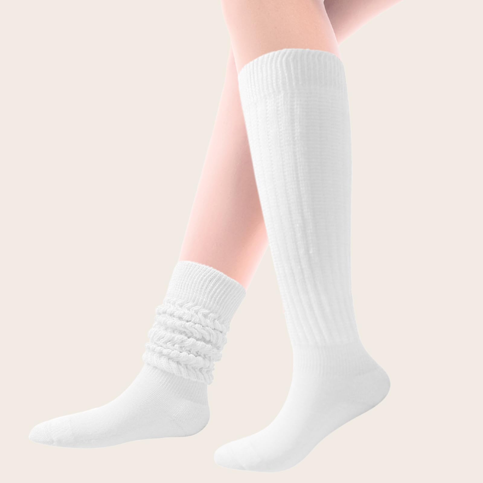 Slouch Socks for Women Knee High Boot Womens Soft Scrunch Socks Size 5-11