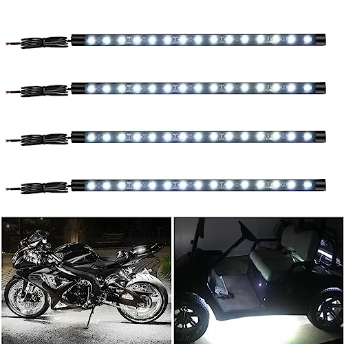 Everbright White Golf Cart Lights Car Underglow Led Strip Lights For Marine Boat Deck Motorcycles Kayak Interior Exterior 5050 Chipset 15Smd Waterproof Ip67 Dc 12V(Pack Of 4) #TOP6