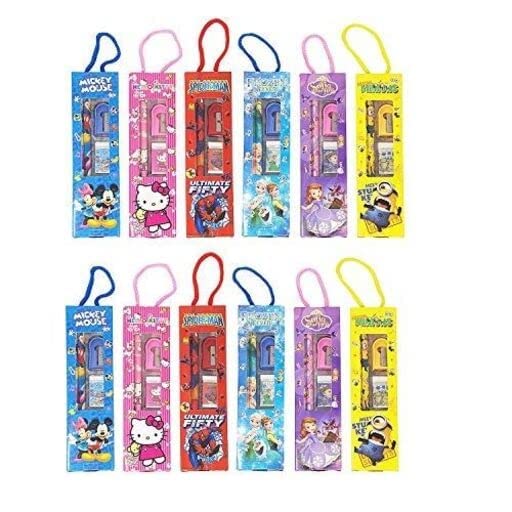 BELARSEN Stationery Set Pouch Gift Set (Pencil/Scale/Eraser/Sharpner) for Kids Girls Boy Birthday/Kanjak/Navratri Return Gifts Pack of 12 (B0BQF86KQ5) Amazon Price History, Amazon Price Tracker