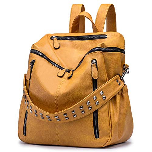 ROULENS Women PU Leather Backpack Purse Convertible Ladies Fashion Casual Travel Large School Shoulder Bags