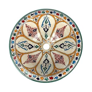 Artigianato Vulcano Fes Keramik Waschschale 40 cm