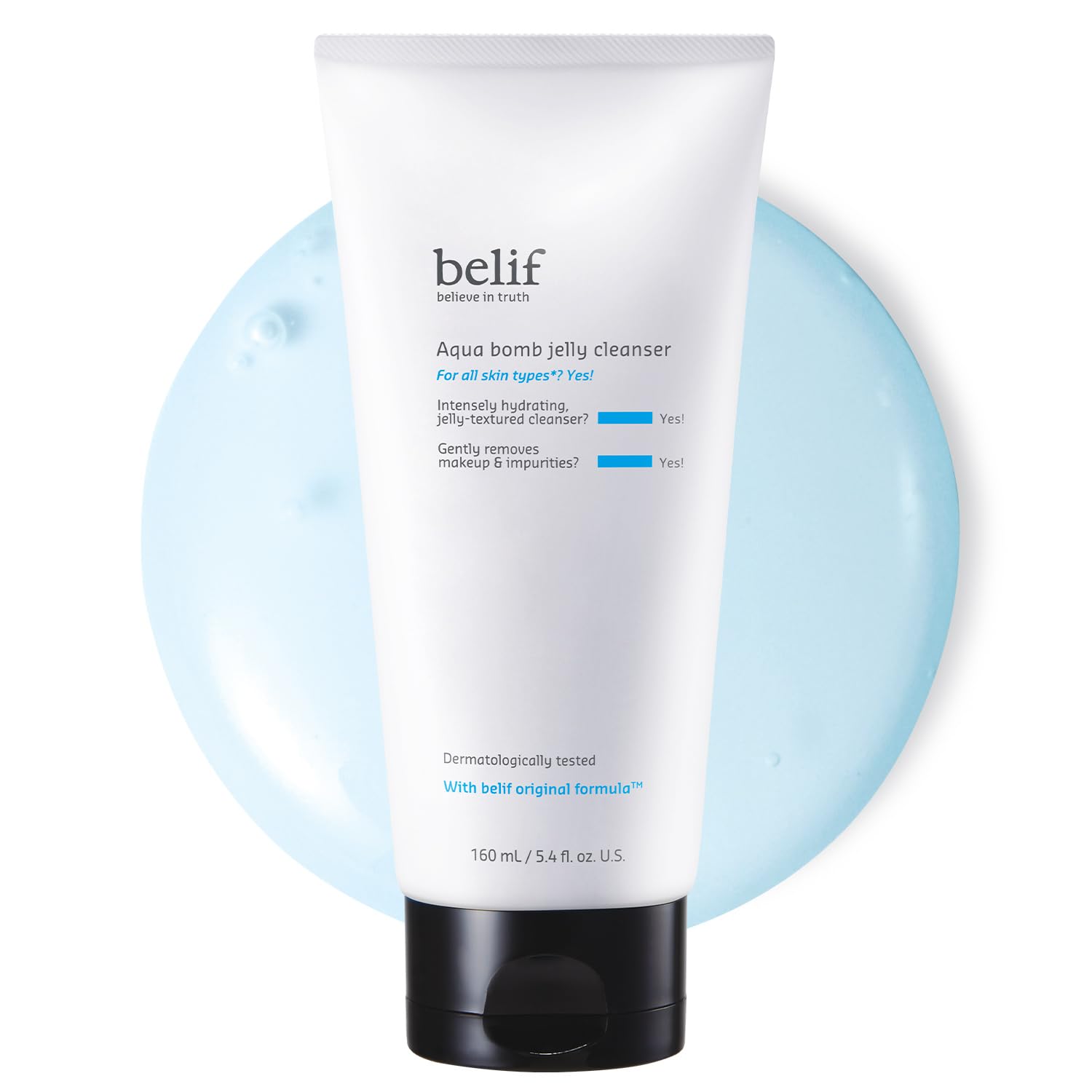 belif Jelly Hydrating Deep Cleanser  Low pH Mild Gel-to-Foam Face Wash for Daily Deep Pore Cleansing, Hydrating and Refreshing for All Skin, Korean Skincare, (5.4 fl.oz., New Formula) New Formula 5.4 Fl Oz (Pack of 1)